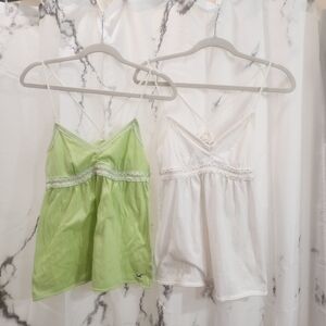 2 Y2K Hollister Peasant Tank Tops